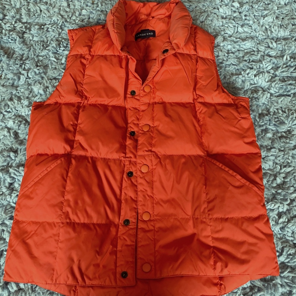 Lands End Down Puffer Vest Like New
